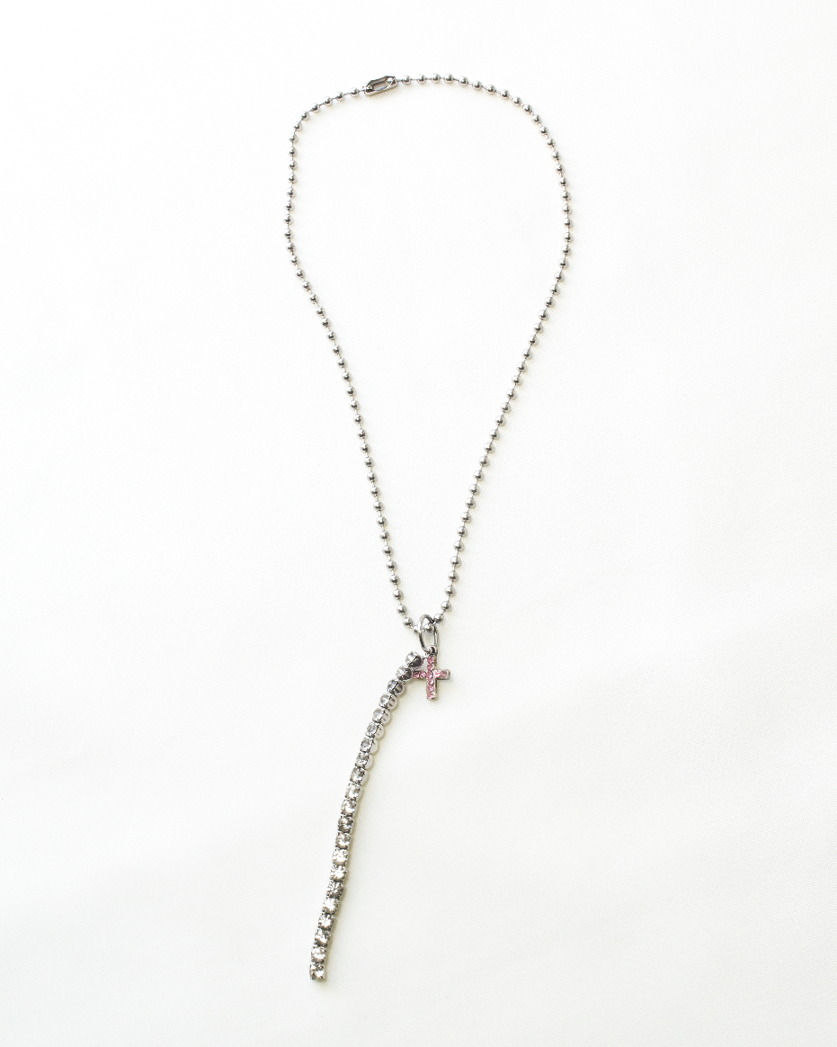 Sparkle Cross Ball & Chain