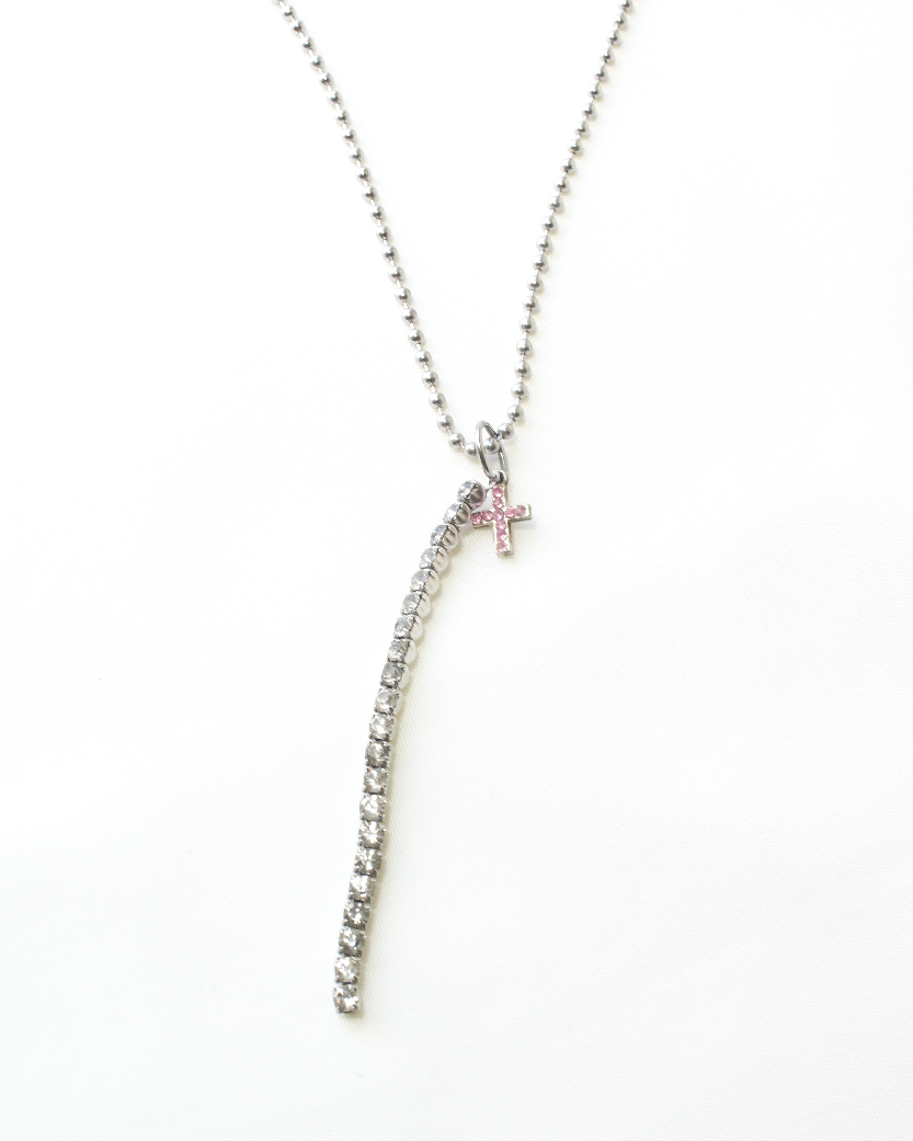 Sparkle Cross Ball & Chain