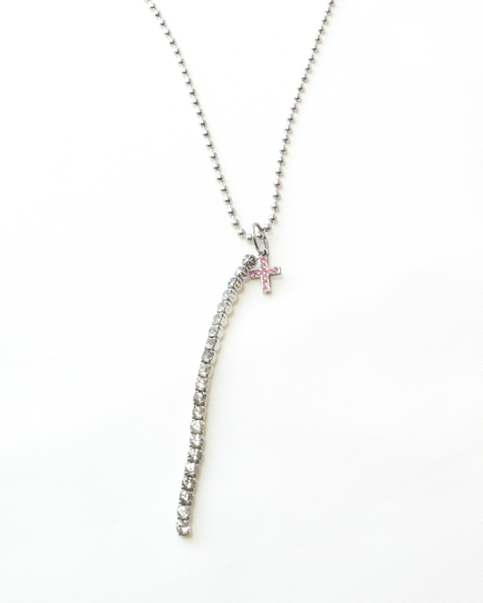 Sparkle Cross Ball & Chain